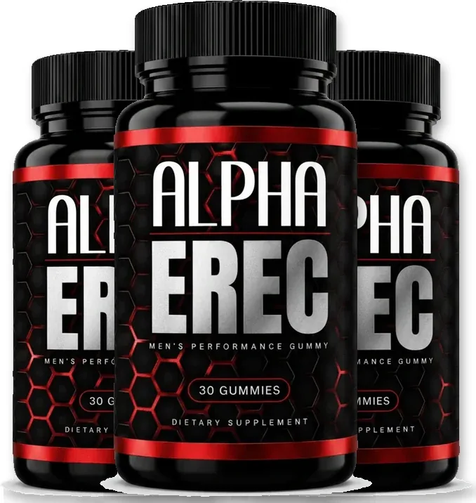 Three Alpha Erec bottles, as supplied with the product pack.