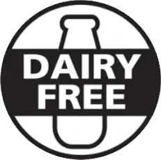 Dairy free seal, as supplied